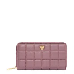 Eske Pink Quilted Zip Around Wallet for Women image 1