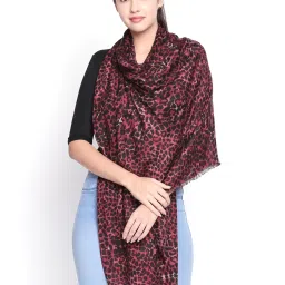 Style Quotient Bordo & Black Printed Scarves image 1
