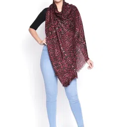 Style Quotient Bordo & Black Printed Scarves image 3