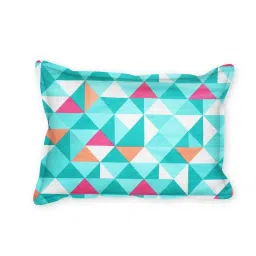 SEJ by Nisha Gupta Geometric Grey 160 TC Cotton Single Bed Sheet with 1 Pillow Cover image 3