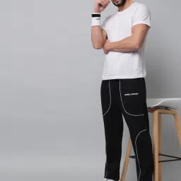 GRIFFEL Black Regular Fit Trackpants image 5