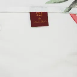 SEJ by Nisha Gupta Abstract Pink 160 TC Cotton Double Bed Sheet with 2 Pillow Covers image 5