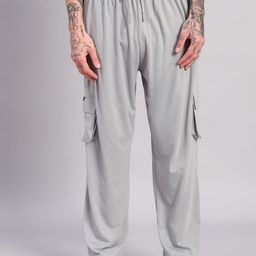 GRIFFEL Men Pure Cotton Mid Rise Cargo Track Pant-picture-7