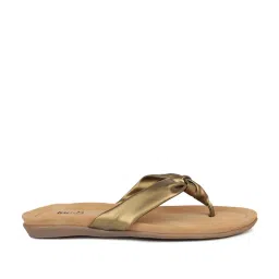 Inc.5 Women's Antique Gold Thong Sandals image 1