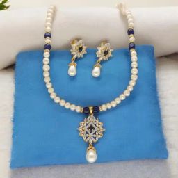 Sri Jagdamba Pearls Kaya Pearl Necklace Set-picture-39