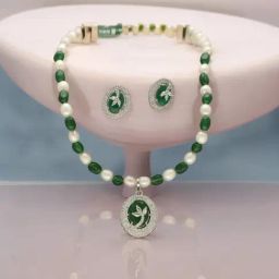 Sri Jagdamba Pearls Aurora Bliss Pearl Necklace Set-picture-42