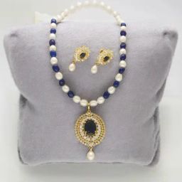 Sri Jagdamba Pearls Nivan Pearl Necklace Set-picture-43