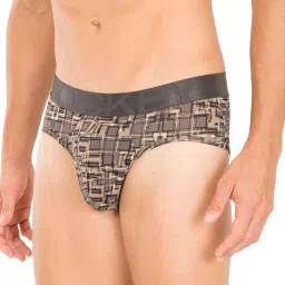 Jockey IC29 Grey Microfiber Elastane Stretch Briefs with Moisture Move Treatment (Prints May Vary) image 3