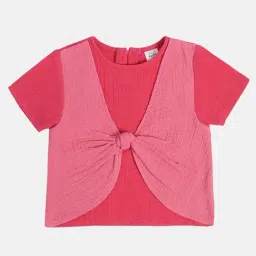 MINIKLUB Girls Pink Cotton Solid Full Sleeves Top-picture-43