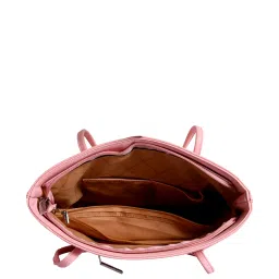 Lino Perros Baby Pink Textured Medium Handbag image 4