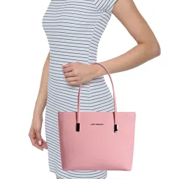 Lino Perros Baby Pink Textured Medium Handbag image 2