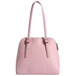 Lino Perros Pink Solid Medium Handbag image 3