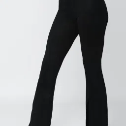 Forever 21 Black Regular Fit Mid Rise Pants image 2