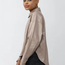 Forever 21 Light Brown Shirt image 3