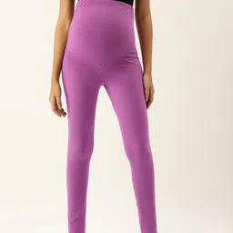 Blush 9 Maternity Women Purple Solid Leggings-picture-37
