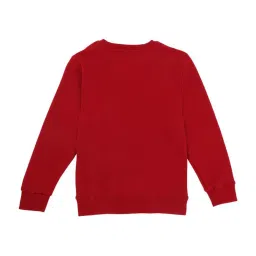 Proteens Kids Red Cotton Printed Full Sleeves Sweatshirt image 2
