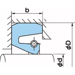 NOK φ70x92 mm MG Type Nitrile Rubber Oil Seal, MG709212 image 2