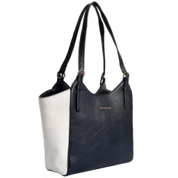 Lino Perros Navy & White Textured Medium Handbag image 5