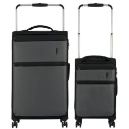 it luggage Debonair Black & Grey 8 Wheels Large Soft Cabin Trolley Bag - 46 cm-picture-44
