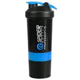 GROUPERS Spider Blue & Black Printed BPA Free Water Bottle & Capsules Compartment 500 ML-image-40