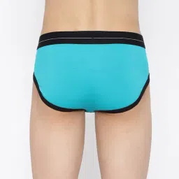 La Intimo Black & Teal Blue Comfort Fit Briefs - Pack Of 2 image 2