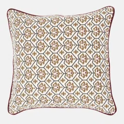 fabindia home Fabindia 'Trushita' Multicolor Cotton Cushion Cover - Set of 1 image 2