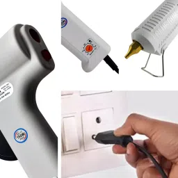 Fadman 150 W Hot Melt Mini Glue Gun with 6 Sticks Adjustable Temperature White 11 mm Stick Dia., 150W-(WHITEMAXFADMAN)-6ST image 3