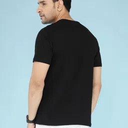 NOBLE HUSTLE Typography Printed Round Neck Pure Cotton T-shirt image 5