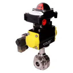 STOLZEL 2.56 inch, 65 mm, CF8 Single Acting TC End Pharma Butterfly Valve image 1