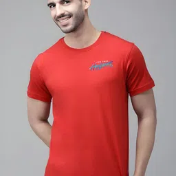 SZN Typography Printed Short Sleeves Round Neck Regular Fit T-shirt-image-71