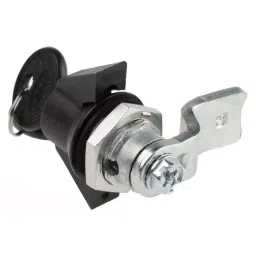 RS PRO Black Cabinet Lock, 8.5 mm Panel-to-Tongue, 22.2 x 20.2 mm Cutout, Key Unlock Model No 1461794 image 4