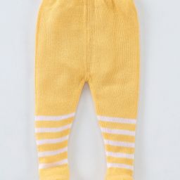 Babyhug Footed Striped Leggings - Yellow-picture-31