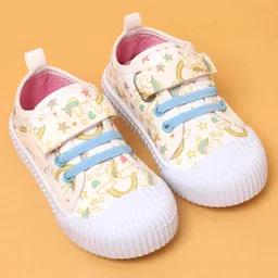 Cute Walk by Babyhug Velcro Closure Casual Shoes Unicorn Printed - Beige-picture-21