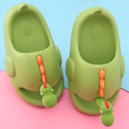 Oh! Pair Clogs with Back Strap Closure Dino Applique - Light Green-picture-20