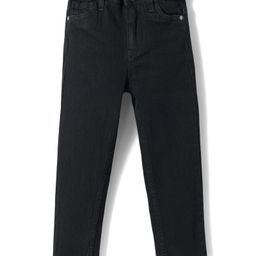 kookie kids india Kookie Kids Woven Full Length Solid Denim Jeans - Black-picture-9