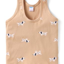 Tango Single Jersey Knit Sleeveless Sando Vest With Dog Print - Tan-picture-47