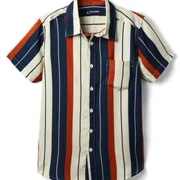 Pine Kids Viscose Woven Half Sleeves Striped Shirt - Multicolour-picture-24
