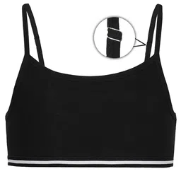 Charm n Cherish Pack Of 2 Bottom Taped Beginners Bra - Black image 3