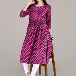 SupBir Women Printed Maternity Kurta image 4