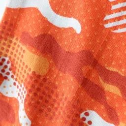 Babyhug Cotton Terry Knit Full Length Lounge Pant with Camouflage Print - Maroon image 3