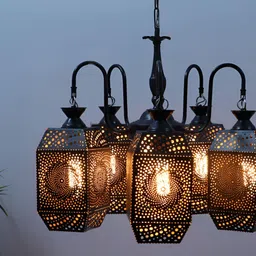 MFD HOME FURNISHING Black Quirky Ceiling Lamp image 5