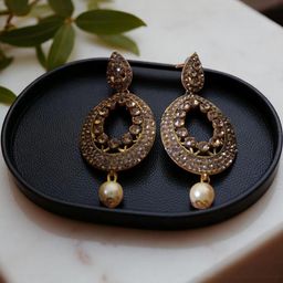 FASHION EMPIRE Gold-Plated Classic Brass Chandbalis-picture-25