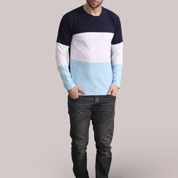Jinfo Men Colourblocked T-shirt image 4