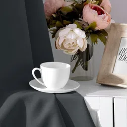 HOMEMONDE Grey 2 Pieces Black Out Window Curtains image 5