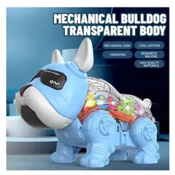 YAMAMA Musical Transparent Mechanical Gear Robot Dog Toys Battery Operated Smart Intelligent Lovely Dog With Lights, Demo And Blinking Eyes Musical Toys for Kids Fun Entertainment Kids Toys(Pack of 1Color May Vary) image 4