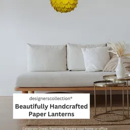 Designers Collection Yellow Colourblocked Traditional Ceiling Lamp image 2