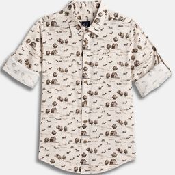 Allen Solly Junior Boys Slim Fit Graphic Printed Casual Shirt-picture-35