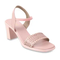 Metro Women's Pink Ankle Strap Sandals image 2