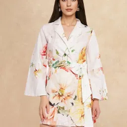 RAREISM Multi Cotton Blend Printed Long Sleeves Dress image 1