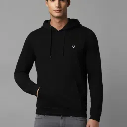 Allen Solly Black Regular Fit Hooded Sweatshirt image 1